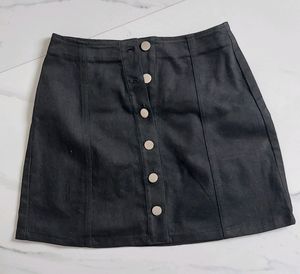 Black Button Skirt