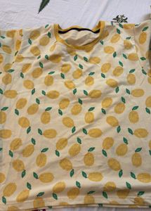 Cute Lemon Print Tee