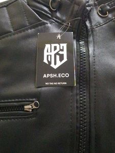 Black Faux Leather Moto Jacket