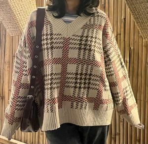 Patterned V-Neck Sweater