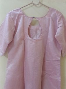 Light Pink Embroidered Kurti