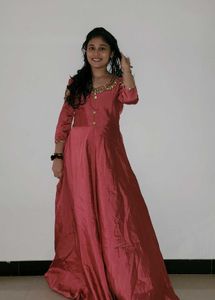 Maron Party Wedding Gown