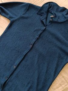 Blue Button-Up Shirt