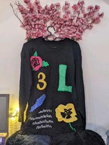 Query Korean Style Black Sweater
