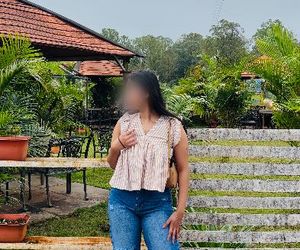 Striped V-Neck Flutter Sleeve Top