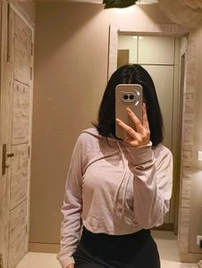 H&M Lavender Hoodie Cropped