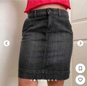 Banana Denim Mini Skirt