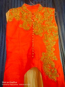Orange Party Wear Gown