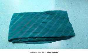 Green Chiffon Laheriya Saree