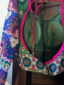 Green Navratri choli Set