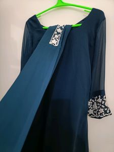 Teal Blue Georgette Set