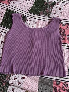 Lilac Ribbed Tank Top