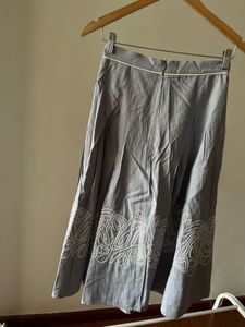 Loro Piana Embroidered Flared MIDI Skirt