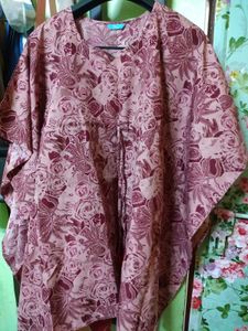 Pink Floral Print Tunic Top