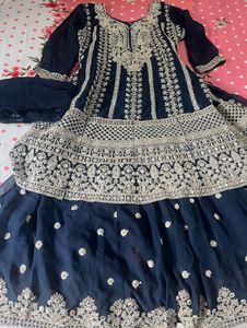 Beautiful Blue Party Wear Sarara Set