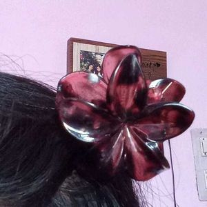 Red Flower Hair Clip