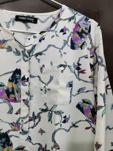 Printed Beige Top