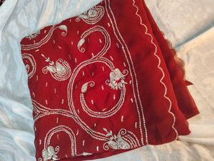Elegant Red Saree