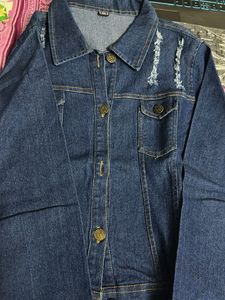 Distressed Denim Jacket - Size M