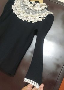 Black Winter Top For Girl Or Woman 30 Bust