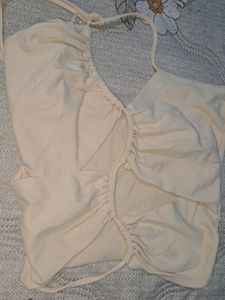 Zara Beige Wrap Around Top