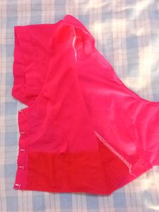 Elegant Pink Saree with 2 Blouses, inskirt