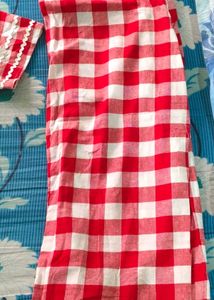 Red &amp; White Checkered Pajama Set