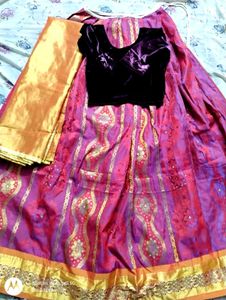 Traditional Half Saree Combo Of 2