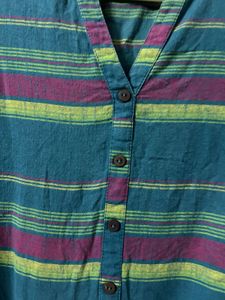 Striped Cotton Tunic Kurta Set