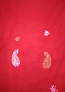 Red Embroidered Saree