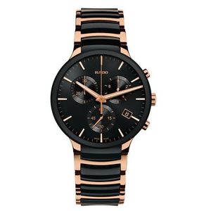 Rado Chronograph Watch - Black & Rose Gold