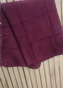 Burgundy Checkered Scarf
