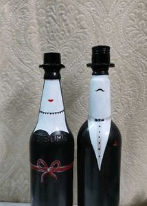 Both Charming Bottle Art - The Wedding Couple