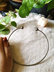 Minimalist Silver Tone Choker