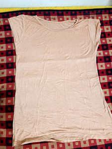 Skin Color/light Brown Vest Camisole Sando For Ladies With Strechy Fabric