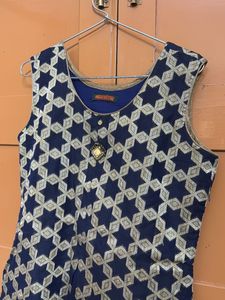 Blue Banarasi Gown