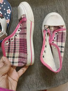 Pink Plaid Sneakers