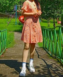 Floral Print A-line Dress