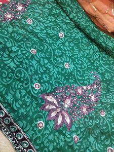 Elegant Green Saree