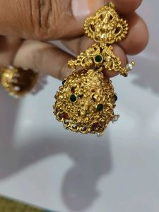 Golden Jhumka Earrings