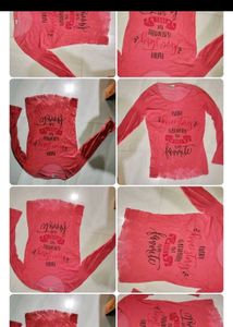 Cute Graphic Print Long Sleeve Tops