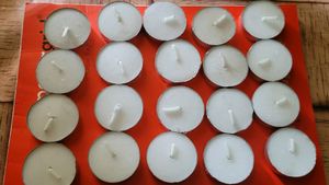 25 Pcs Tea Light White Candles