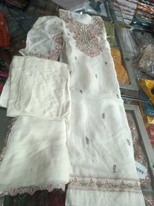 Elegant White Embroidered Salwar Kameez