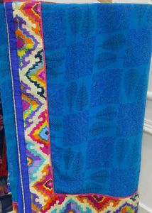 Blue Printed Saree