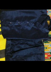 Patterned Nehru Jacket &amp; Kurta Set