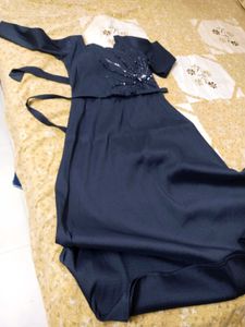 Elegant Navy Blue Gown Dress
