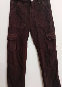 Coffee Brown High Waisted Cargo Pants