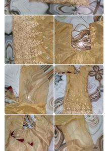 Golden Embroidered Kurta Set