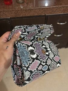 Snakeskin Chain Bag