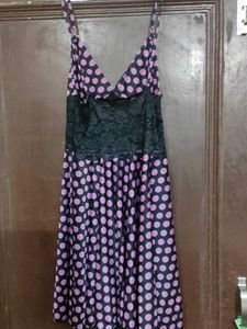 Polka Dot Mini Night Dress